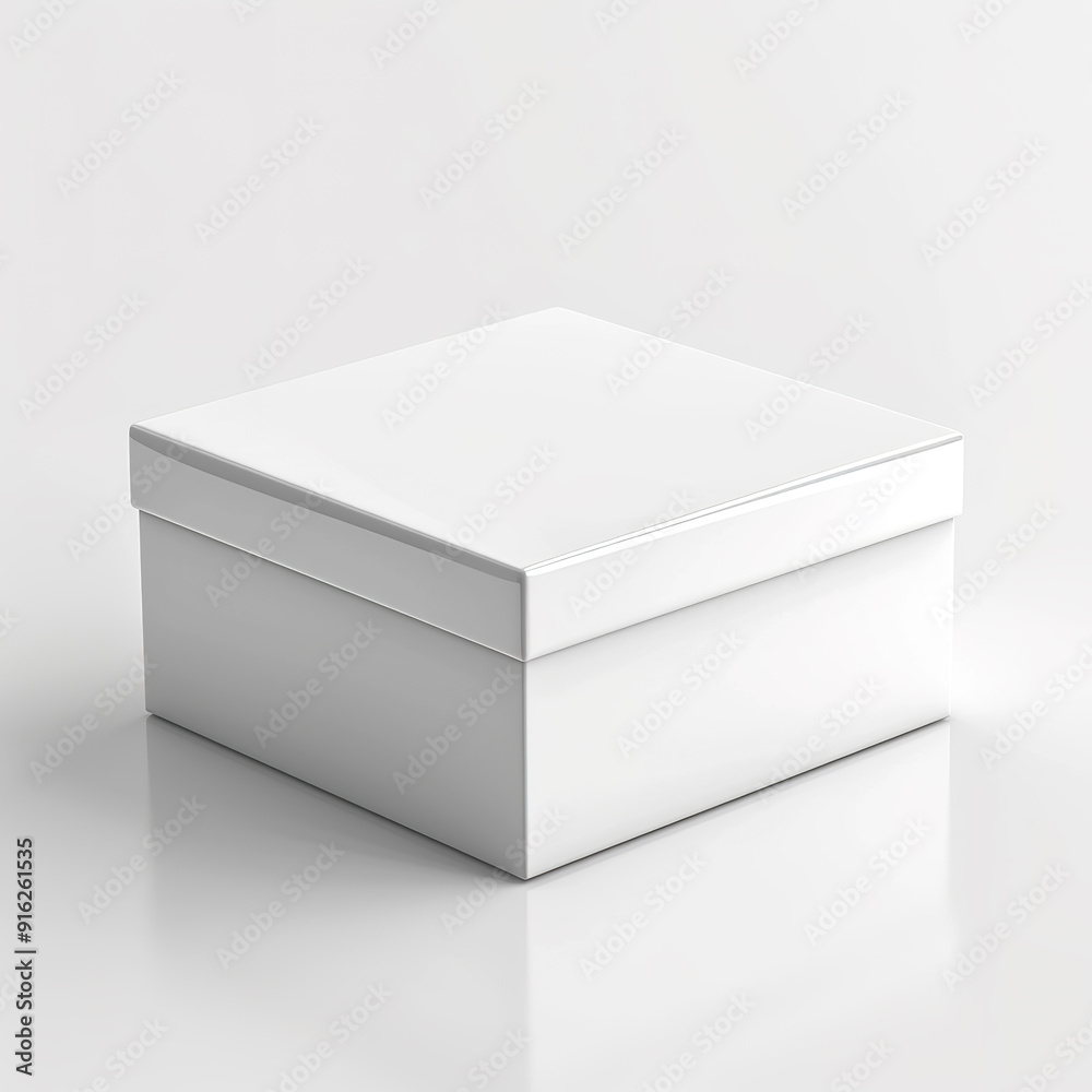 A White Square Box With A Smooth Surface.