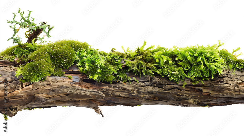 Fresh green moss growing on a decayed branch, surrounded by dirt, displayed on a clean white background, viewed from the side with a clipping path for clear definition.
Fresh green moss growing on a decayed branch, surrounded by dirt, displayed on a clean white background, viewed from the side with a clipping path for clear definition.