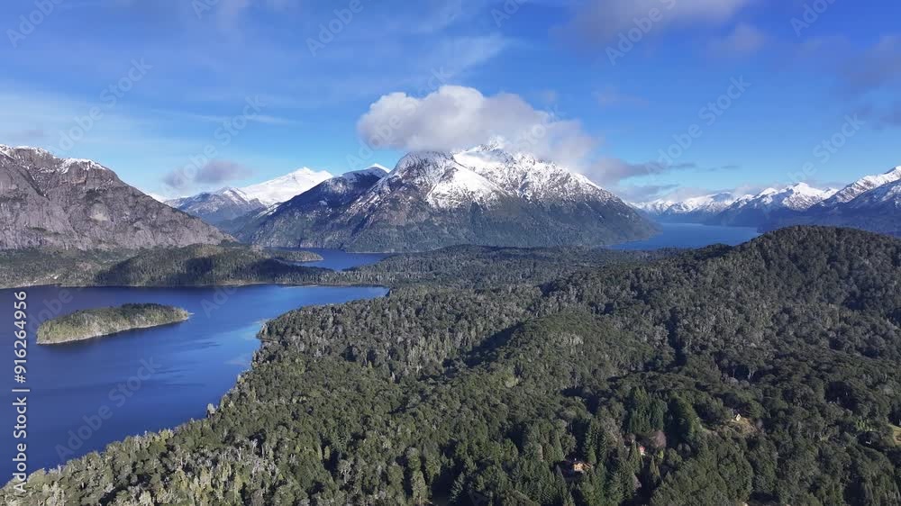 Bariloche Skyline At San Carlos De Bariloche In Rio Negro Argentina. Snowy Mountains. Chico Circuit. Travel Background. Bariloche Skyline At San Carlos De Bariloche In Rio Negro Argentina. Bariloche Skyline At San Carlos De Bariloche In Rio Negro Argentina. Snowy Mountains. Chico Circuit. Travel Background. Bariloche Skyline At San Carlos De Bariloche In Rio Negro Argentina.