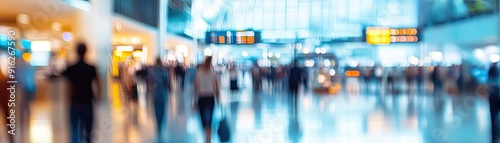 usy airport terminal blurred panoramic background