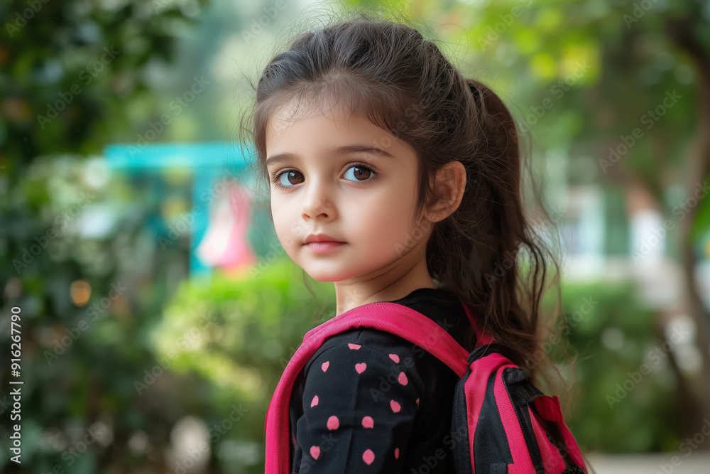 Little girl for back-to-school themes. School theme. Little girl for back-to-school themes. School theme.