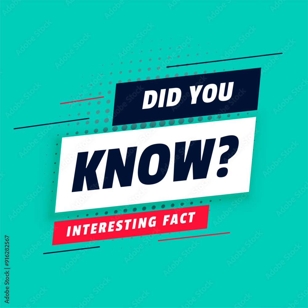 Fototapeta premium abstract did you know background for quiz fun and fact