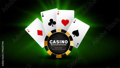 casino gambling ace card background for web competition