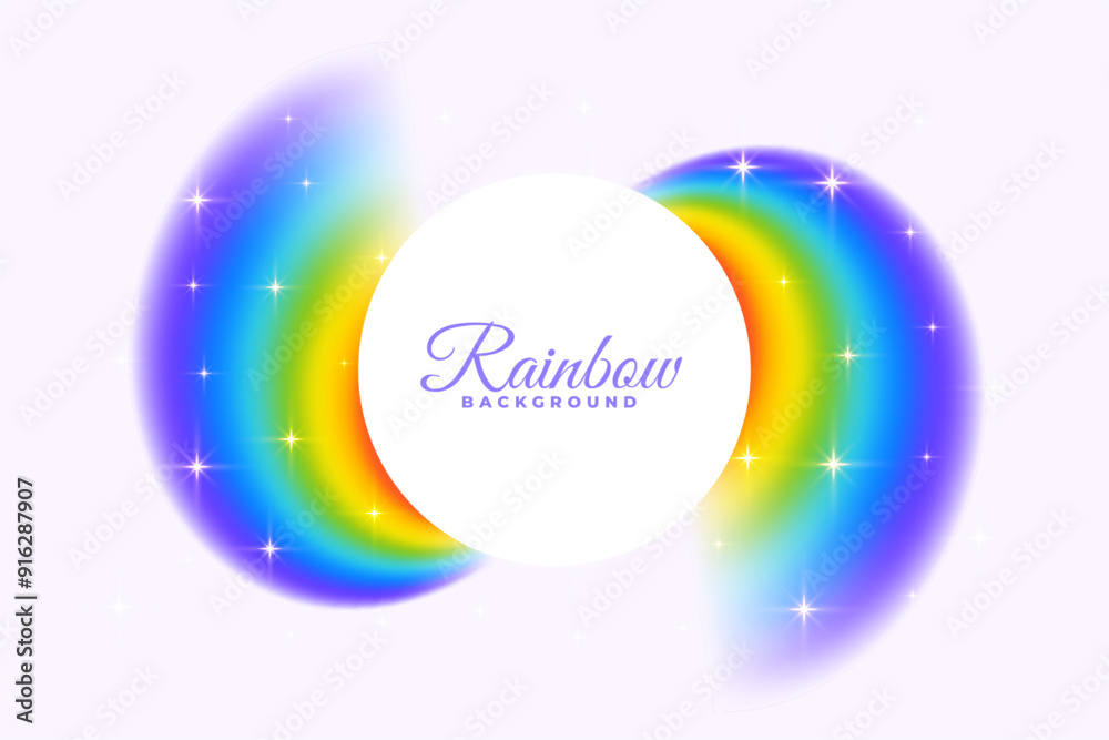 Obraz premium eye catching rainbow vibrant background with sparkle effect