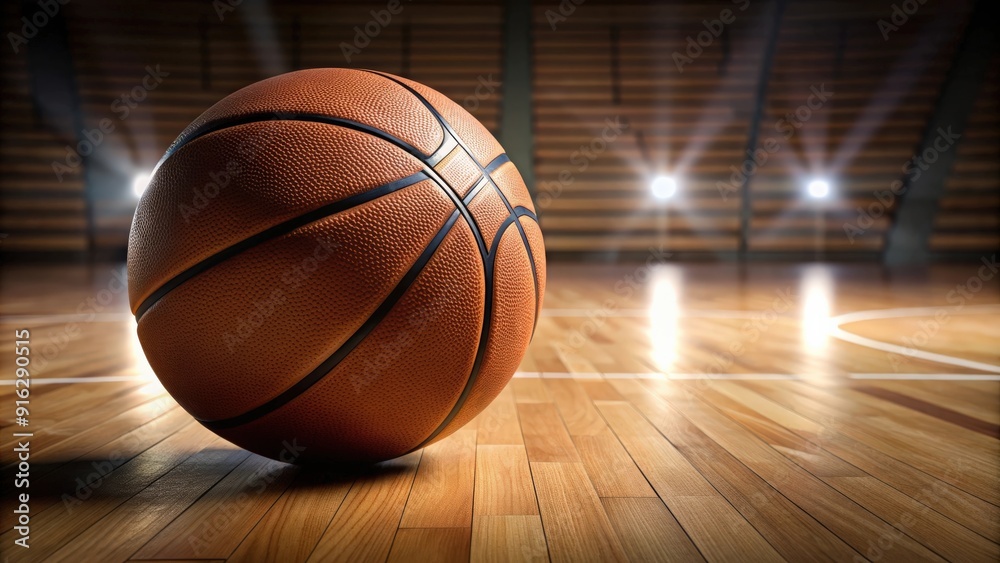 Hardwood maple basketball on a court , sports, basketball, hardwood, maple, ball, game, competition, dribbling, bouncing Hardwood maple basketball on a court , sports, basketball, hardwood, maple, ball, game, competition, dribbling, bouncing
