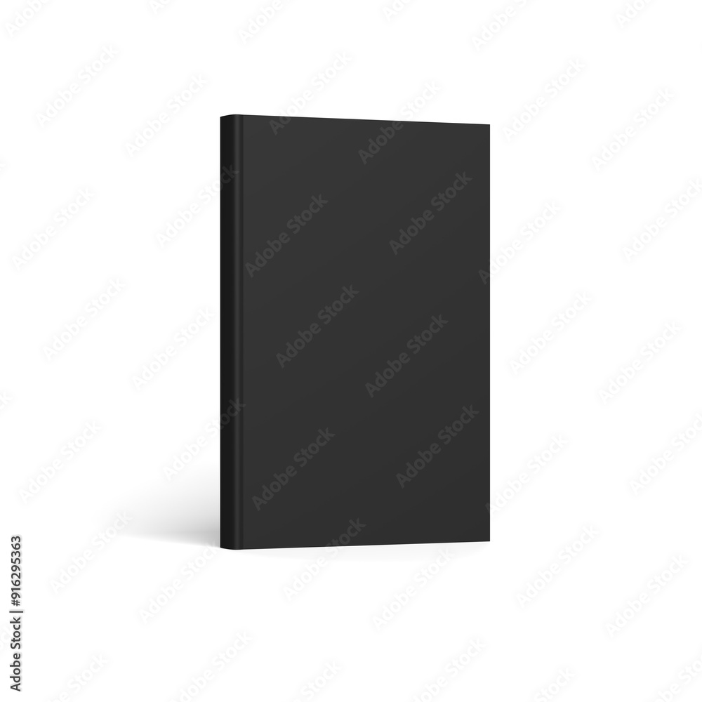 Black book isolated on white background. 3d illustration.