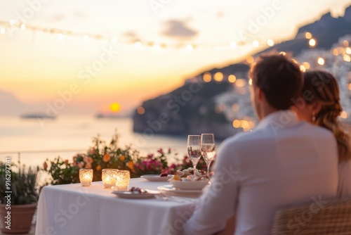 Romantic Sunset Dinner on Private Terrace Overlooking Amalfi Coast: Luxury Travel Experience