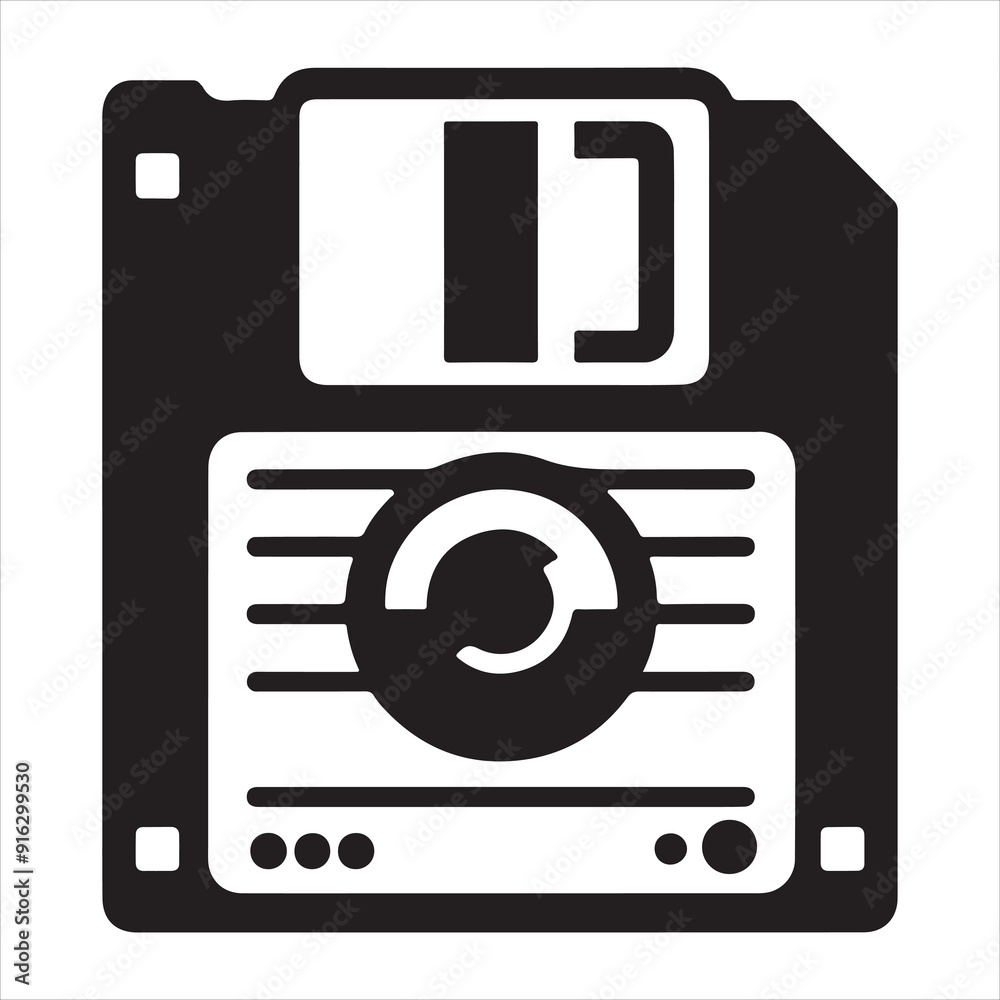 Floppy disk icon silhouette vector. Save icon illustration Floppy disk icon silhouette vector. Save icon illustration