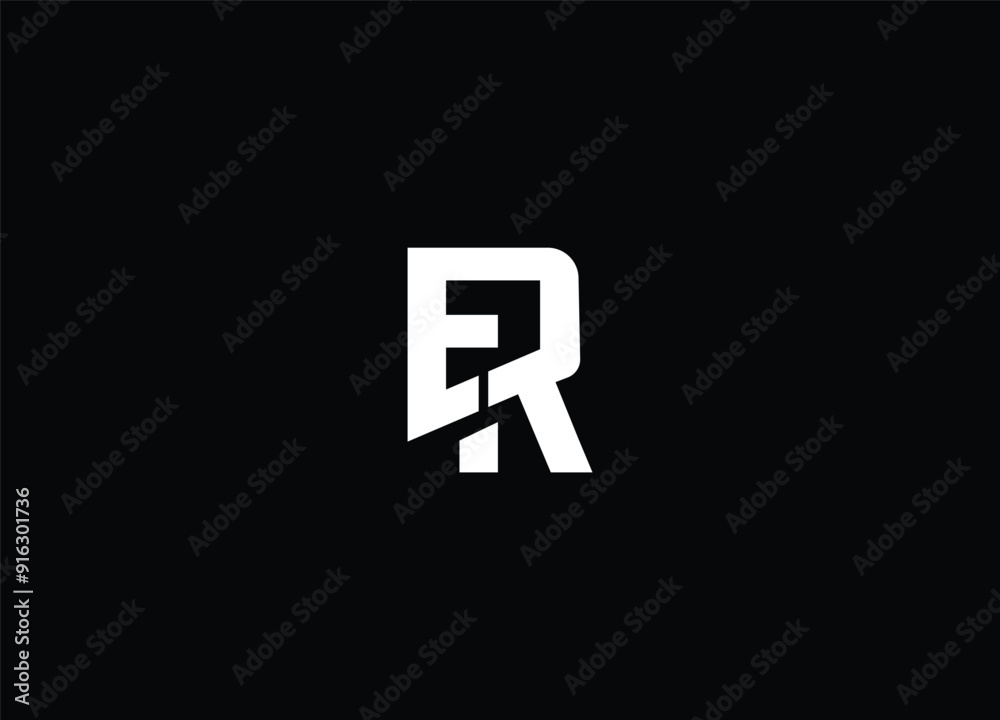 Obraz premium ER letter initial logo design and creative logo design