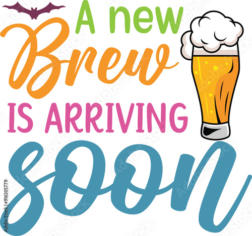 A new brew is arriving soon T-Shirt, Coquette Halloween, Halloween Quotes, 
Fall Design, Spooky Season, Pumpkin T-shirt, October T-shirt, Funny Halloween Shirts, Cut File For Cricut And Silhouette photo