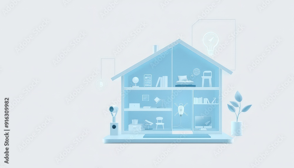 Smart Home Technology Concept.