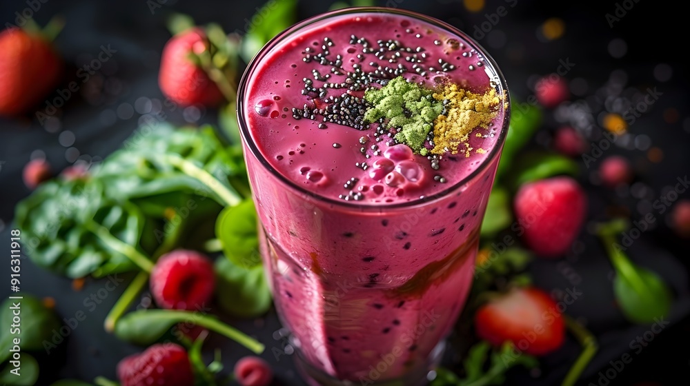 Vibrant Fitness Smoothie Made with Fruit Extracts and Fresh Greens Vibrant Fitness Smoothie Made with Fruit Extracts and Fresh Greens