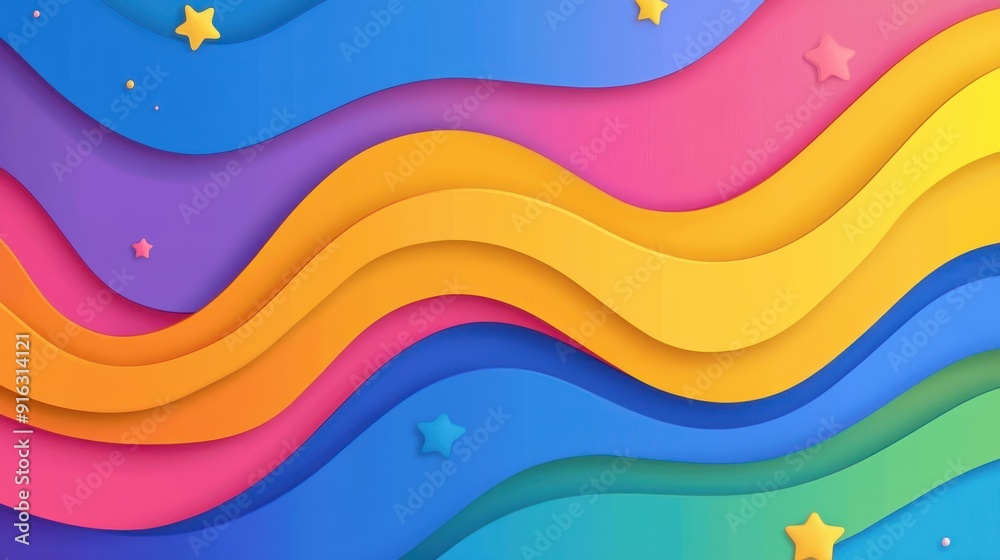 Vibrant abstract rainbow background with textured, cartoonstyle elements, perfect for modern art projects or graphics. Vibrant abstract rainbow background with textured, cartoonstyle elements, perfect for modern art projects or graphics.