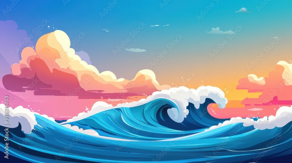 A stunning seascape featuring fierce ocean waves, dramatic clouds, and a powerful atmosphere. A stunning seascape featuring fierce ocean waves, dramatic clouds, and a powerful atmosphere.
