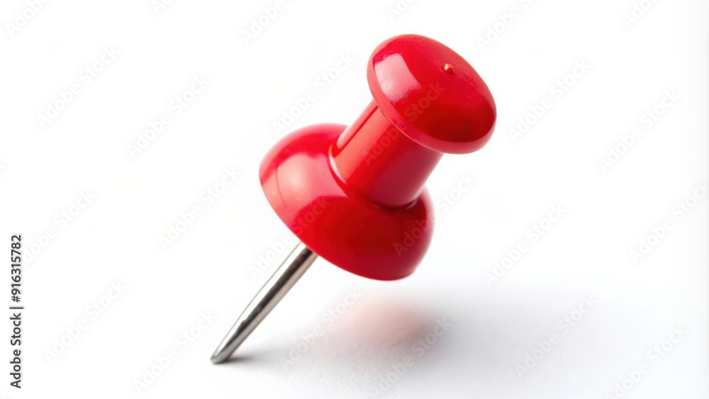 Vibrant red pin isolated on white background, Vibrant, red, pin, isolated, white, background, office supplies, stationary, object Vibrant red pin isolated on white background, Vibrant, red, pin, isolated, white, background, office supplies, stationary, object