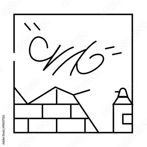 graffiti on wall line icon vector. graffiti on wall sign. isolated contour symbol black illustration