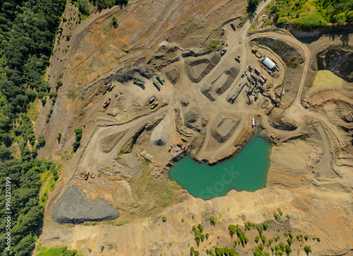A large area of land with a lot of dirt and rocks