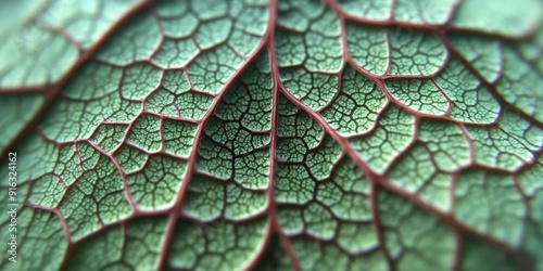 Stunning Macro Shot of Leaf Veins Displaying Intricate Natural Patterns