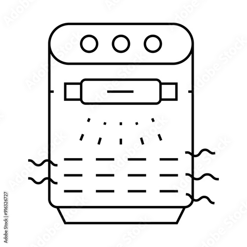 ionization air cleaner line icon vector. ionization air cleaner sign. isolated contour symbol black illustration