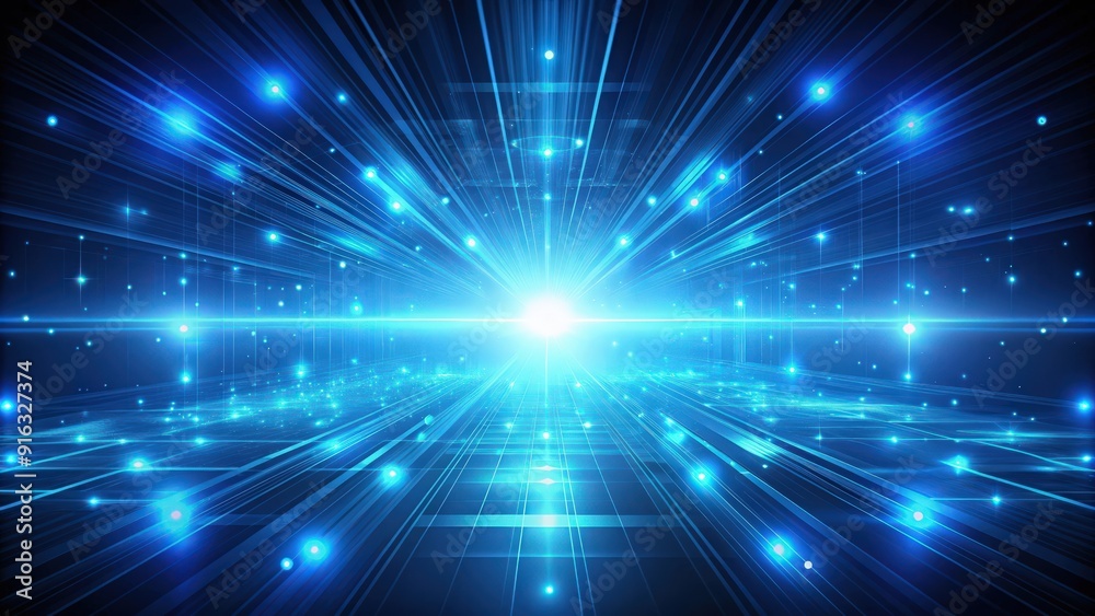 Fototapeta premium Abstract motion background of speed light in blue technology, motion, abstract, background, speed, light, blue, technology