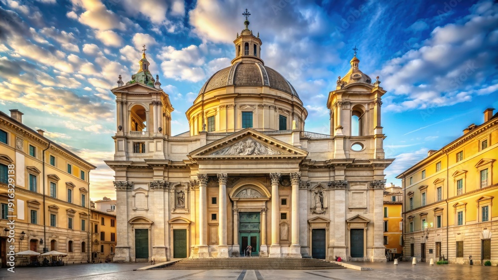Majestic Eglise de la Trinit?-des-Monts in Rome, Italy, church, architecture, landmark, European, Rome, Italy Majestic Eglise de la Trinit?-des-Monts in Rome, Italy, church, architecture, landmark, European, Rome, Italy