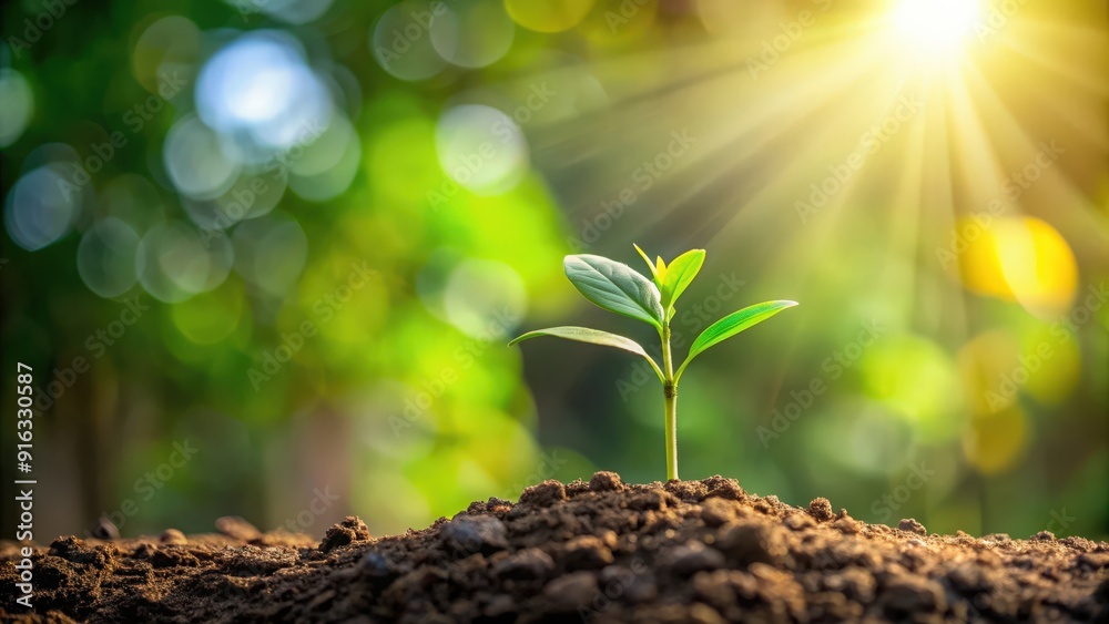 A small seed growing into a tall tree symbolizing faith's growth , Faith, potential, growth, beginning, journey A small seed growing into a tall tree symbolizing faith's growth , Faith, potential, growth, beginning, journey
