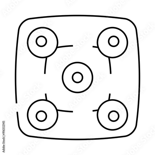 ceiling panoramic camera line icon vector. ceiling panoramic camera sign. isolated contour symbol black illustration