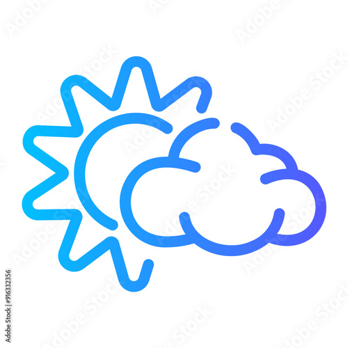 sun Line Gradient Icon