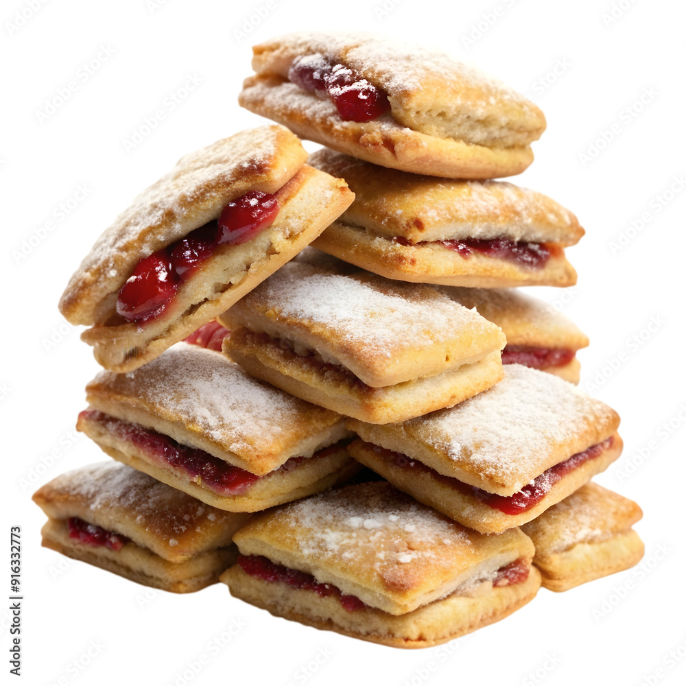 Scones with jam and cream on transparent background Scones with jam and cream on transparent background