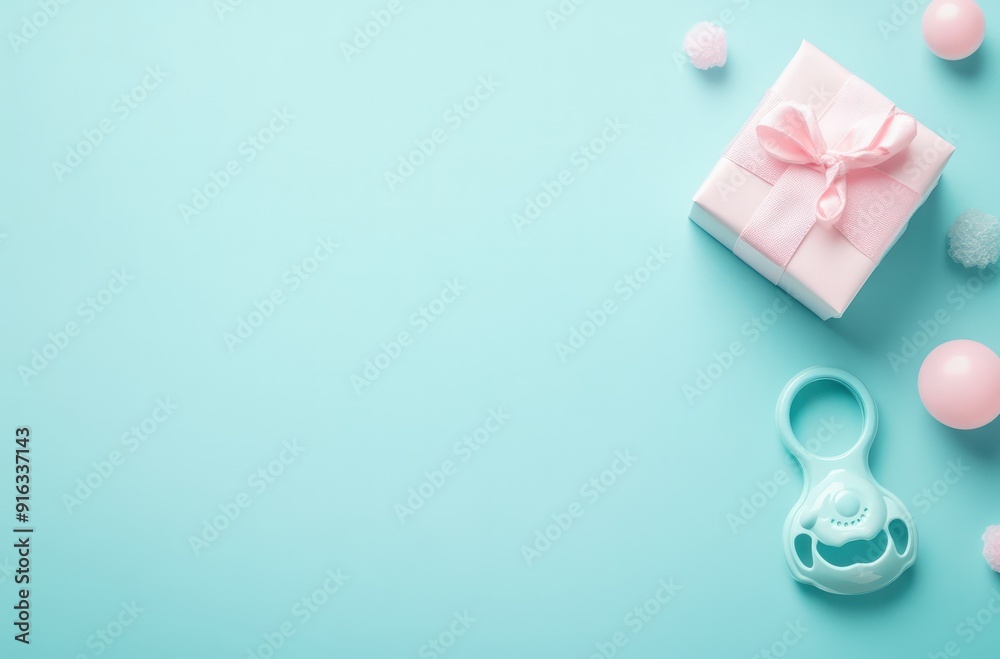 Baby Shower Gift with Blue and Pink Decorations Baby Shower Gift with Blue and Pink Decorations