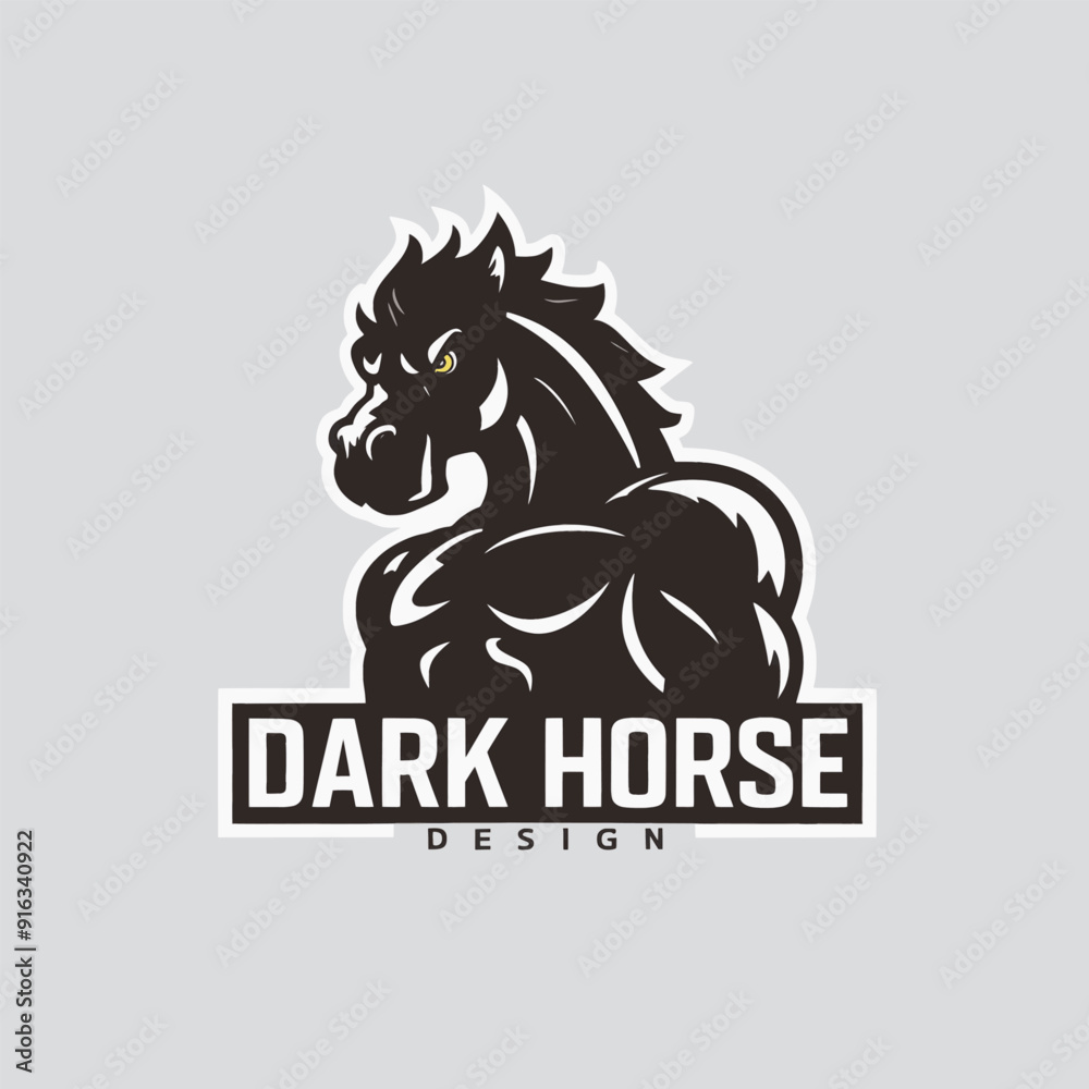 dark horse illustration design text logo dark horse illustration design text logo