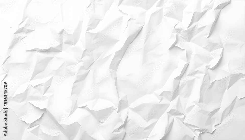 Obraz premium Abstract Crumpled White Paper Texture