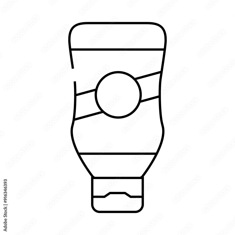 ketchup bottle line icon vector. ketchup bottle sign. isolated contour symbol black illustration ketchup bottle line icon vector. ketchup bottle sign. isolated contour symbol black illustration