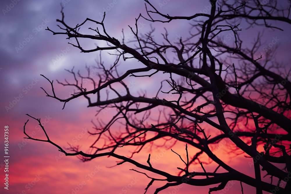 tree branches against red orange sunset sky. Nature background. tree branches against red orange sunset sky. Nature background.
