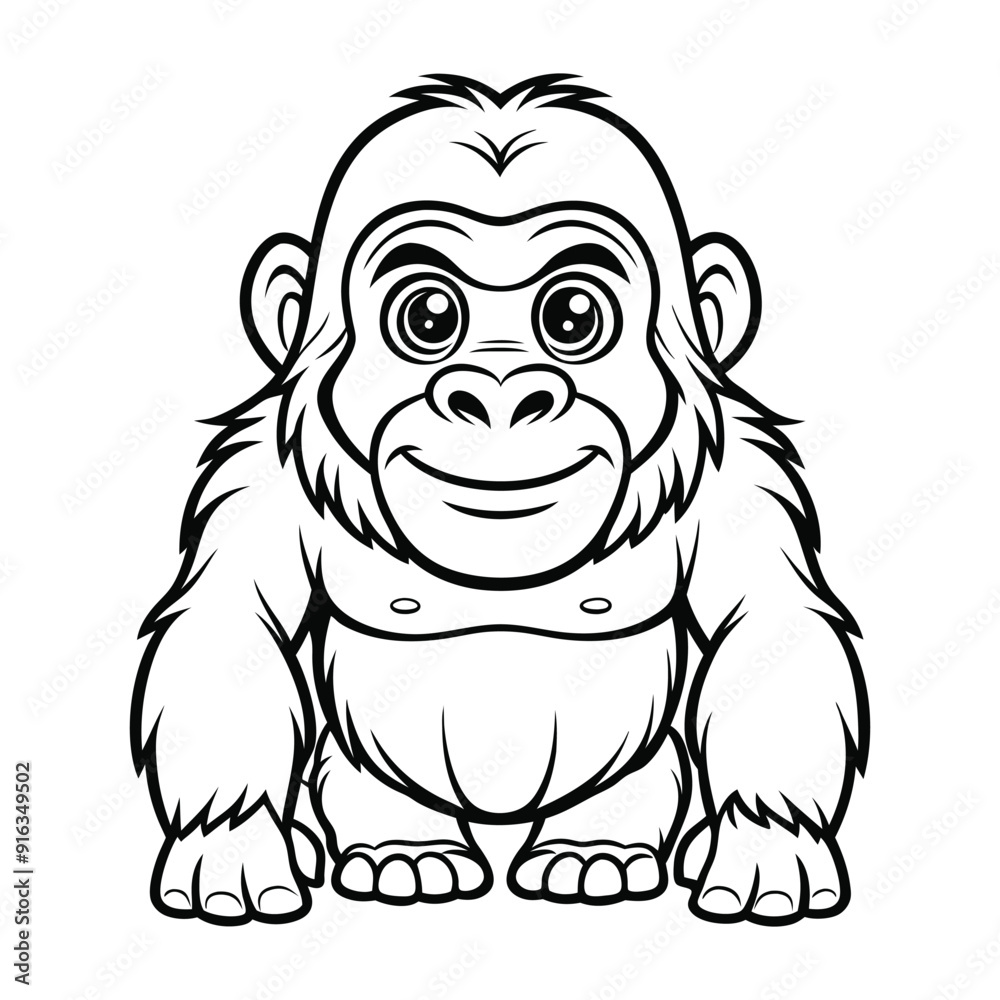 gorilla doodle art hand drawn vector illustration gorilla doodle art hand drawn vector illustration