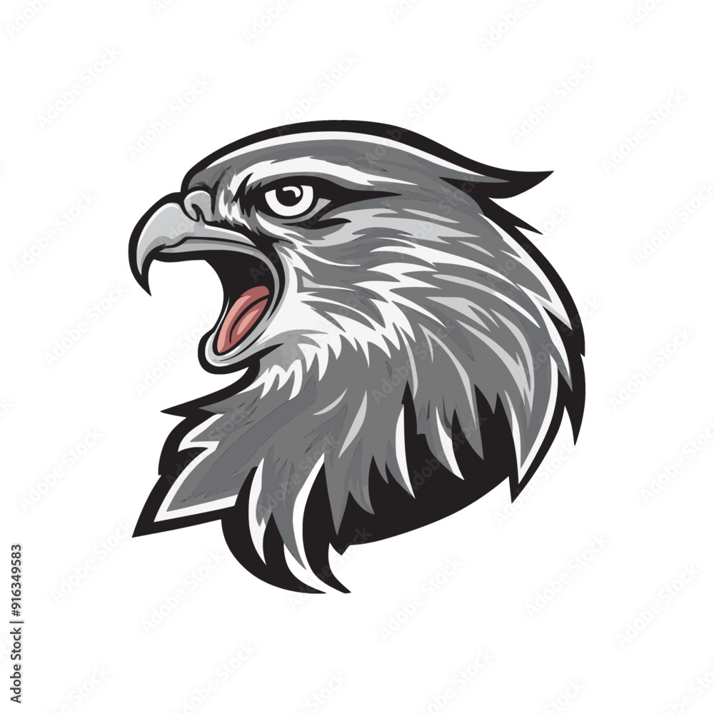 Fototapeta premium eagle head illustration design icon