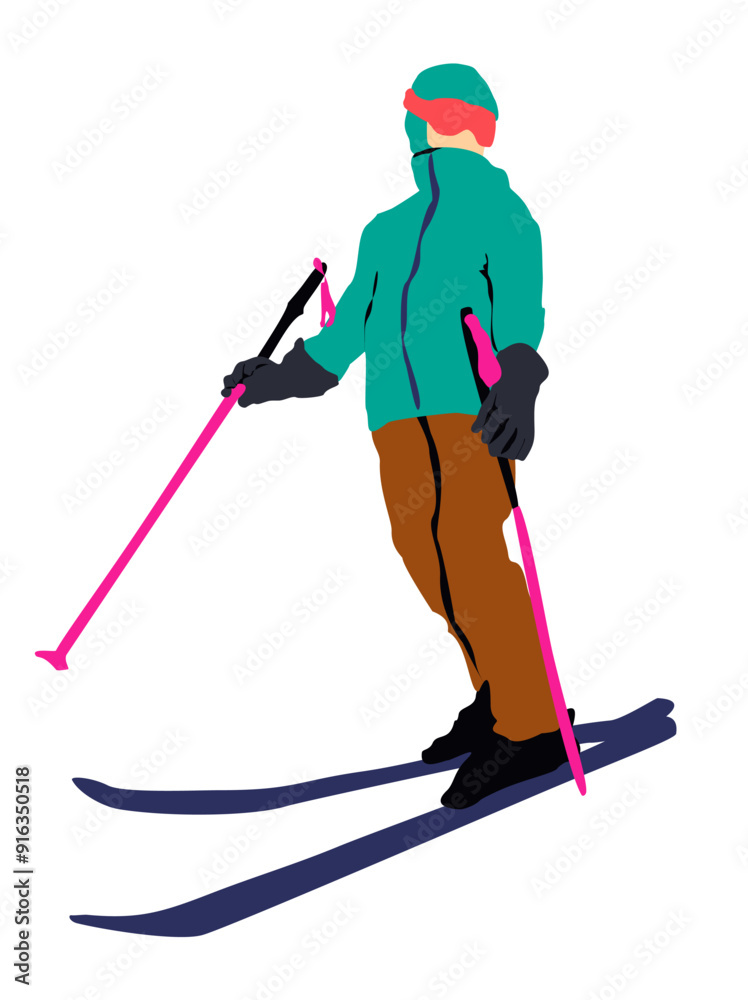 Obraz premium snow skier skiing winter sports