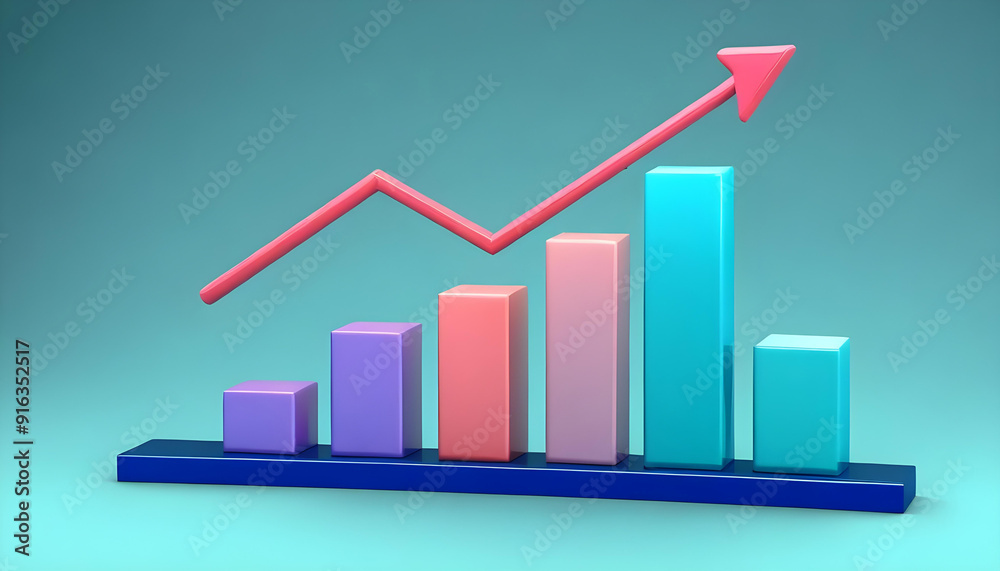 bar graph trending arrow growth progress 5 bar graph trending arrow growth progress 5