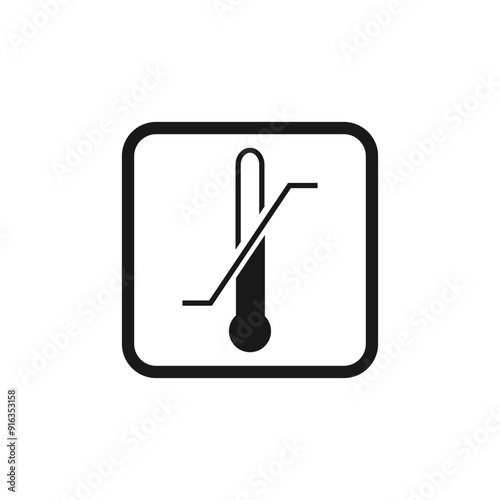 Temperature limitation icon, Hill-room logo, Temperature limitation logo icon, icon, Temperature limitation logo vector 