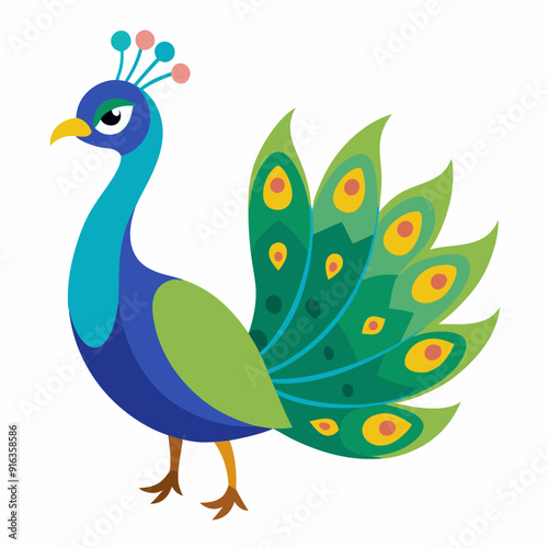 Peacock with feather isolated on white background, peacock vector illustration, bird on a branch vector art, peacock silhouette, bird vector icon, bird on a branch line art, eps, peacock on a branch c