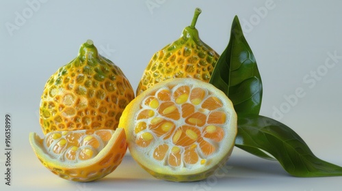 Vibrant Mosambi Fruit Close-Up. Freshness and Nature concept photo