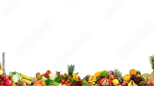 realistic vegetables and fruits transparent bakcround for food and educational purpose