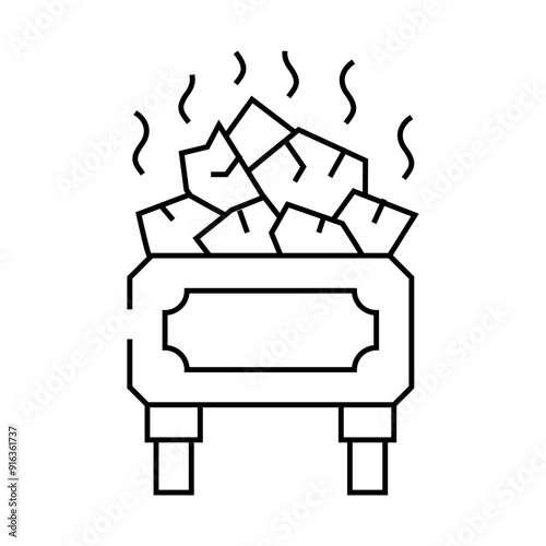 sauna relax line icon vector. sauna relax sign. isolated contour symbol black illustration
