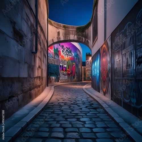 narrow alley in the old town