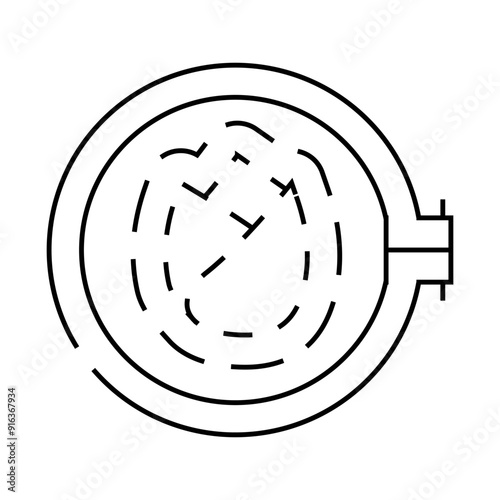 embroidery for relax line icon vector. embroidery for relax sign. isolated contour symbol black illustration