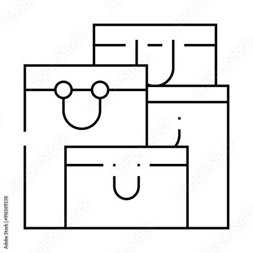 shopping relax therapy line icon vector. shopping relax therapy sign. isolated contour symbol black illustration