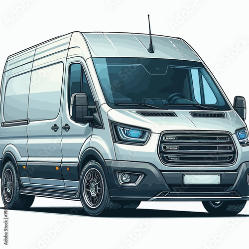 Transport Van Car vector