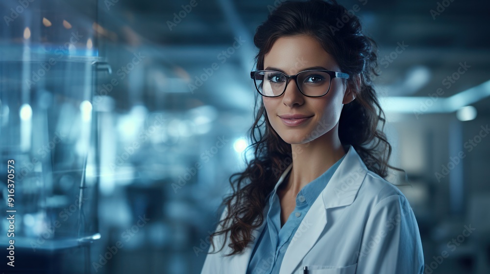 photograph of a stunning female physician with protective eyewear photograph of a stunning female physician with protective eyewear