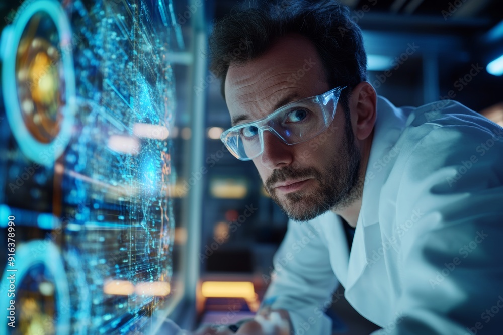 Portrait of a plasma physicist analyzing data from a fusion experiment, emphasizing the scientific process. High-resolution, detailed textures, crisp focus Portrait of a plasma physicist analyzing data from a fusion experiment, emphasizing the scientific process. High-resolution, detailed textures, crisp focus