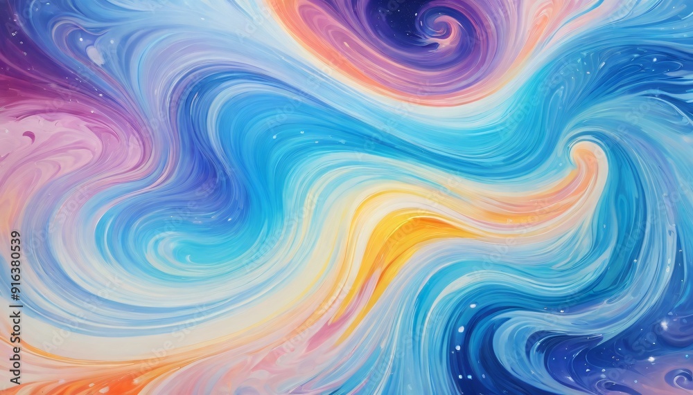 Fototapeta premium Liquid Swirls in Vibrant Fluid Art Designs